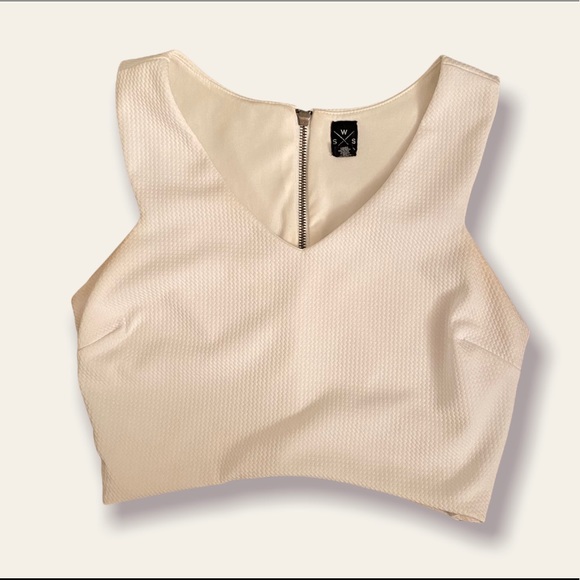 White cropped tank top, Brand : Stitches, Size : M - Picture 4 of 4